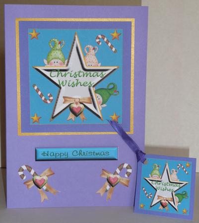 Christmas Wishes Pixie. Blue by Sue Turner