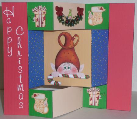Xmas Pixies Trifold Shutter by Sue Turner