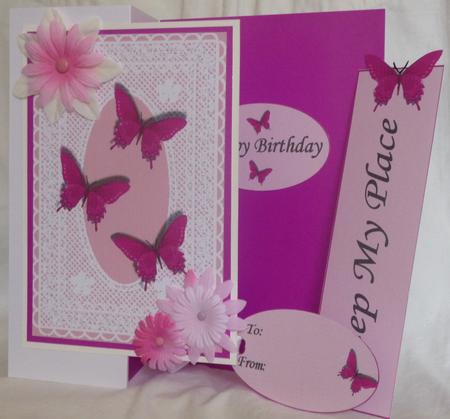 Butterflies & Lace.rose Pink by Sue Turner