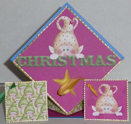 Christmas Pixie Diamond Top by Sue Turner