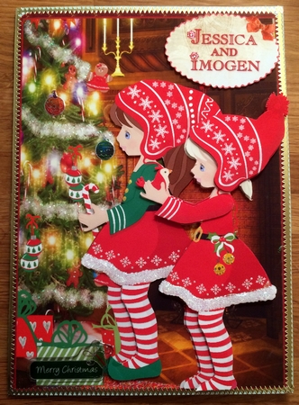 Sisters on Christmas Morning A5 Mini Kit  by Sue Way