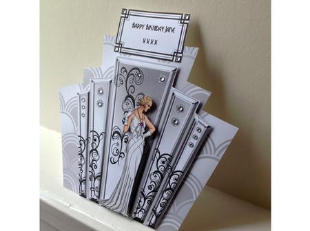 Deco Style Panels with Art Deco Lady by Susan Armishaw