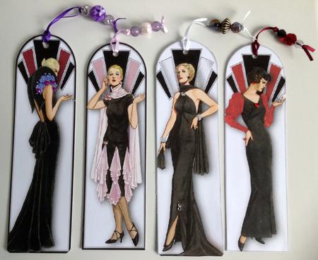 Art Deco Ladies Fashion - Book Marks by Susan Armishaw