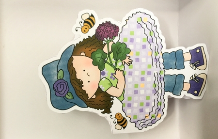 Cloey Loves Purple Shaped Card by Susan Byczko