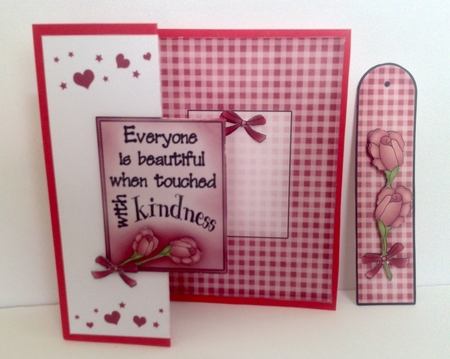 Greeting Fold Back Card with Decoupage by Susan Byczko