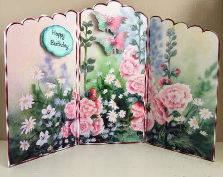Trifold Romantic Garden by Susan Byczko