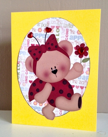 4 Ladybug Bear Toppers by Susan Byczko