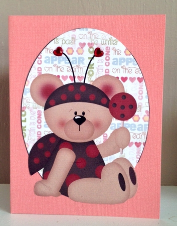 4 Ladybug Bear Toppers by Susan Byczko