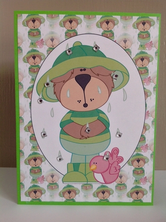 Large Rainy Day Bear Topper 2 by Susan Byczko