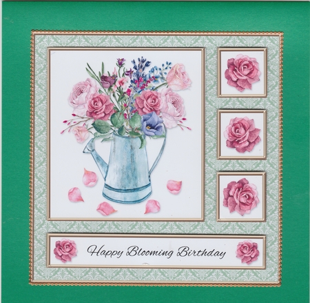 Lovely Watercolor Roses (Green) by Susan Cummings