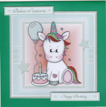 Birthday Unicorn 2 Mini Kit - With Age Badges 1 to 4 Years by Susan Cummings