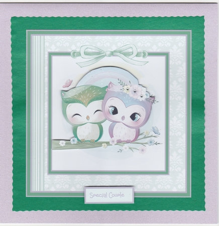 Owl love 7x7 card by Susan Cummings