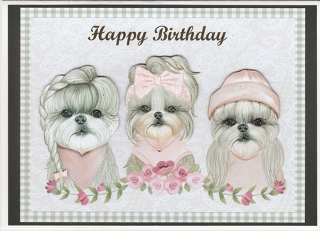 3 wise dogs by Susan Cummings