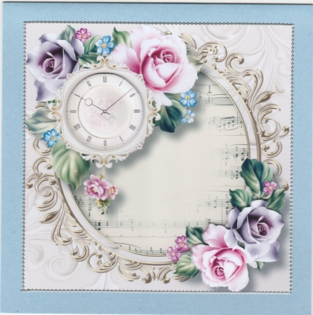 Shabby Chic & Sheet Music 8x8 by Susan Cummings