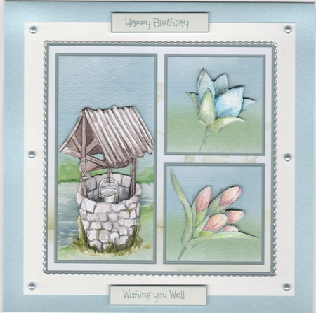 Wishing you well 6x6 card by Susan Cummings