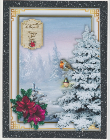 Robin Redbreast - Happy New Year by Susan Cummings