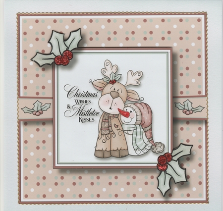 8x8 Christmas Reindeer & Snowman Mini Kit - x4 A4 Sheets  by Susan Cummings