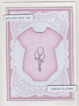 Pink Baby Vest by Susan Cummings