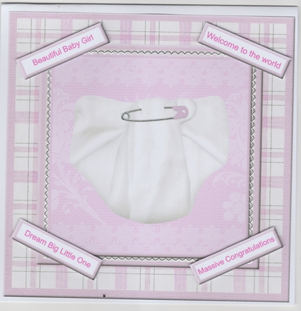 Baby Girl Nappy Decoupage Mini Kit by Susan Cummings