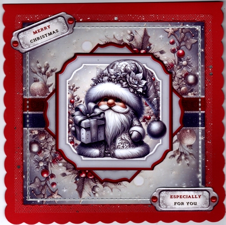 Silver Christmas Gnomes Mini Page Kit by Susan Cummings