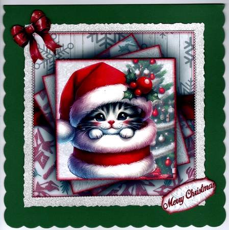 Cute Christmas Cat Mini Kit  by Susan Cummings