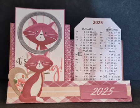 2025 CAT LOVER STEPPER CALENDAR CARD KIT by Susan Cummings