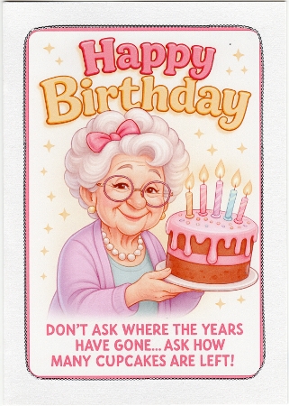 DD FUNNY FEMALE BIRTHDAY A4 16 by Susan Cummings