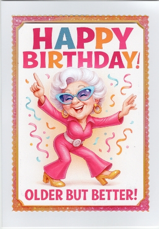 DD FUNNY FEMALE BIRTHDAY A4 39 by Susan Cummings