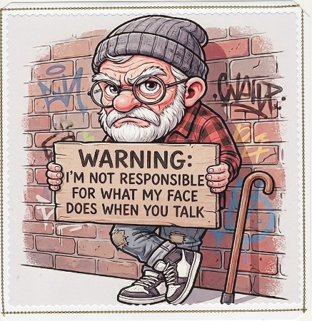 Warning my face, by Susan Cummings