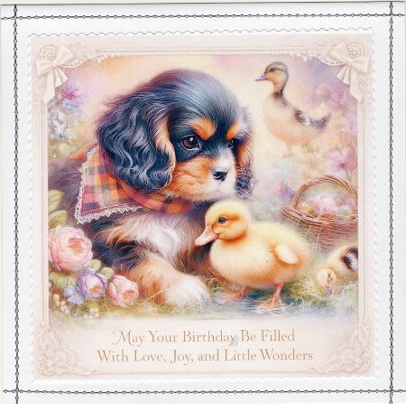 May your birthday be filled with love. Card, Giftbag, Money wallet, Tag, Bauble, Gift Card, Envelope. Large Image, Image without border. by Susan Cummings
