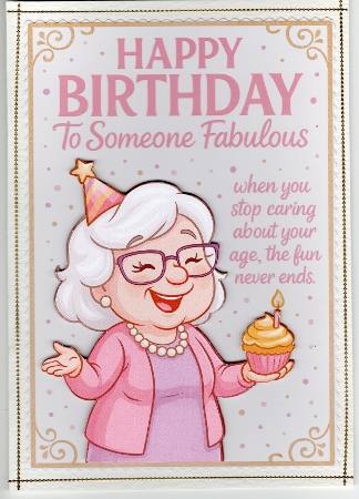 DD FUNNY FEMALE BIRTHDAY A4 75 by Susan Cummings