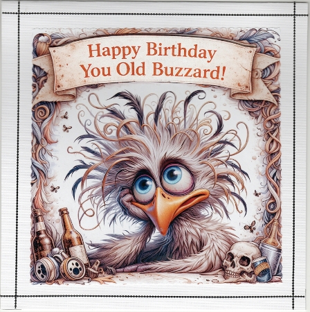 Happy birthday you old buzzard by Susan Cummings