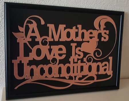 Paper Magic Frame - a Mother's Love is Unconditional by Susan Cummings