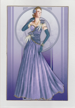 Art Deco Lady Rose (lilac) by Susan Cummings