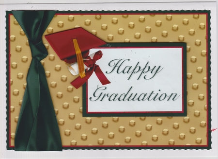 Graduation Wine Gold Black - Happy Graduation - Card by Susan Cummings