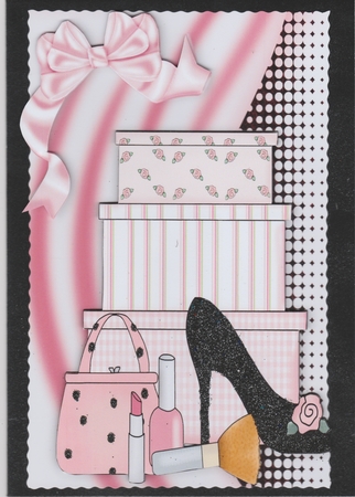 Shoes and Girlie Stuff on Funky Background A4 by Susan Cummings