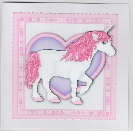 Pink Unicorn Topper + Decoupage by Susan Cummings