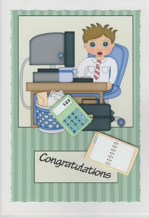 2 Male Office Card Fronts by Susan Cummings