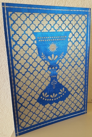Communion Confirmation Baptism Card With Lattice Work by Susan Cummings