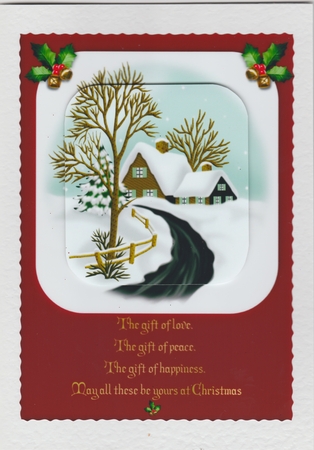 Christmas Snow Scene by Susan Cummings
