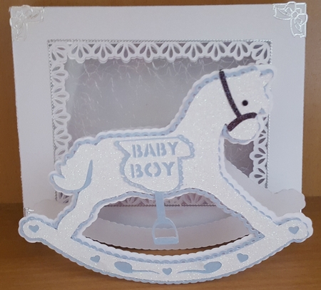 Rocking Horse 3D Layered Card Template With Display Box by Susan Cummings