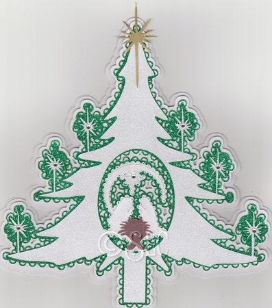 Christmas Tree Nativity Card by Susan Cummings