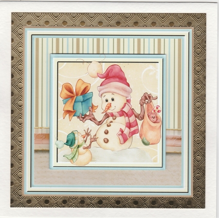 Snowman Giving Christmas Presents Mini Kit by Susan Cummings