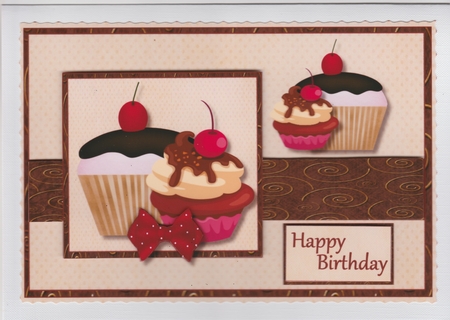Cupcakes in Cream & Brown by Susan Cummings