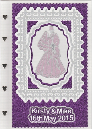 Wedding Peephole Card with Bride and Groom by Susan Cummings