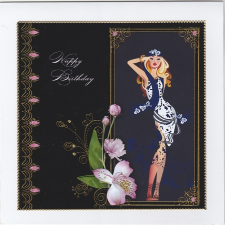Shopping Girl 6x6 Birthday by Susan Cummings