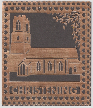 Church Card Template - Christening - File by Susan Cummings