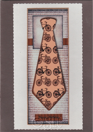 Large Dl Male Card Vintage Tie by Susan Cummings