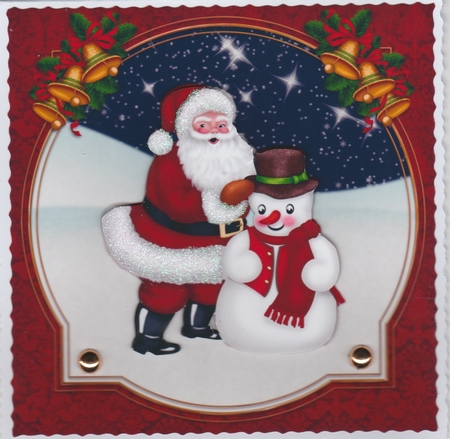Santa and Snowman by Susan Cummings