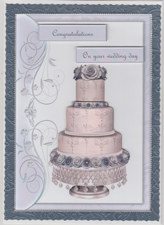 Wedding Cake - Pale Blue/lilac by Susan Cummings